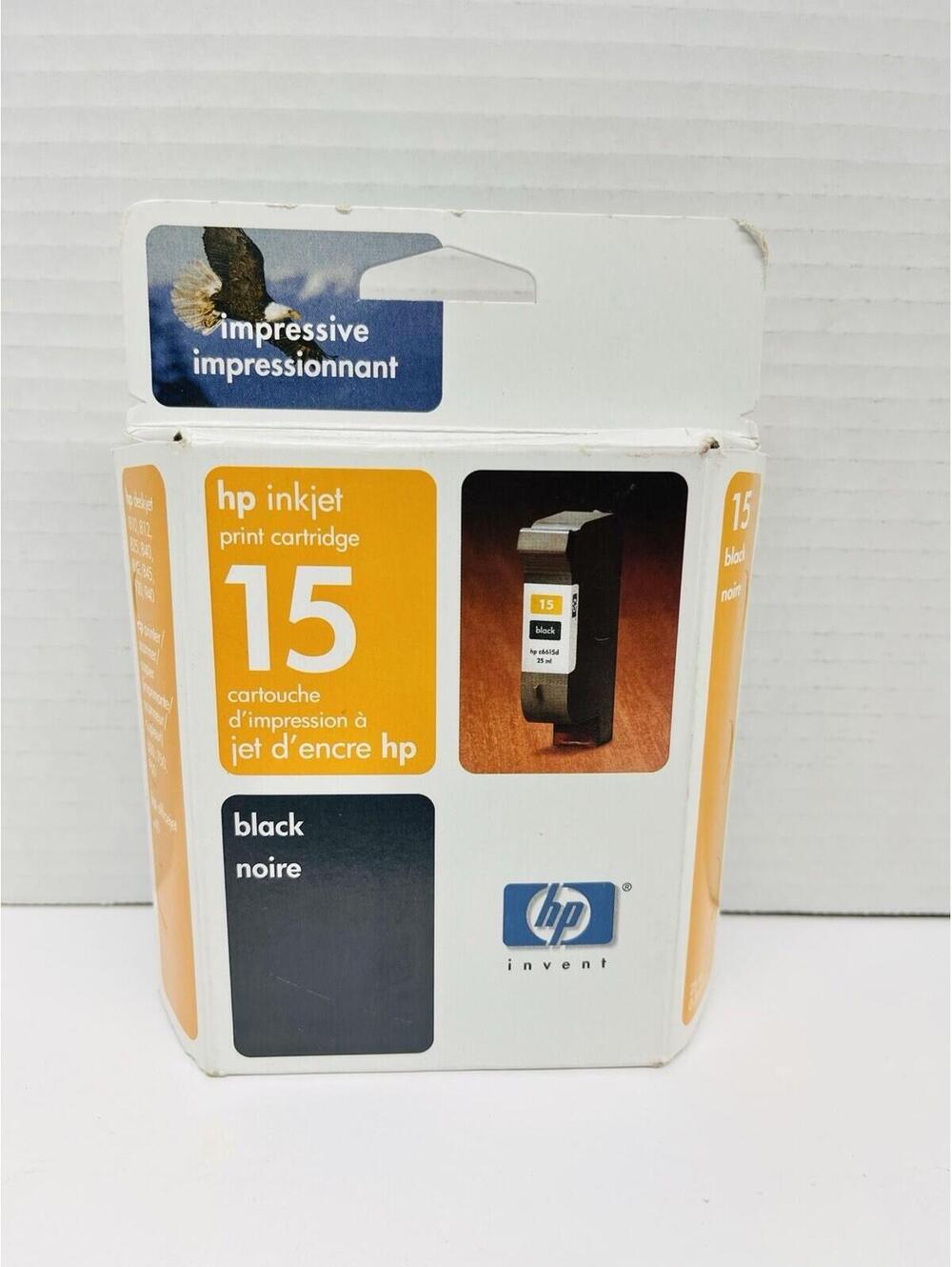 HP 15 Black Inkjet Print Cartridge - Genuine OEM Exp 2003